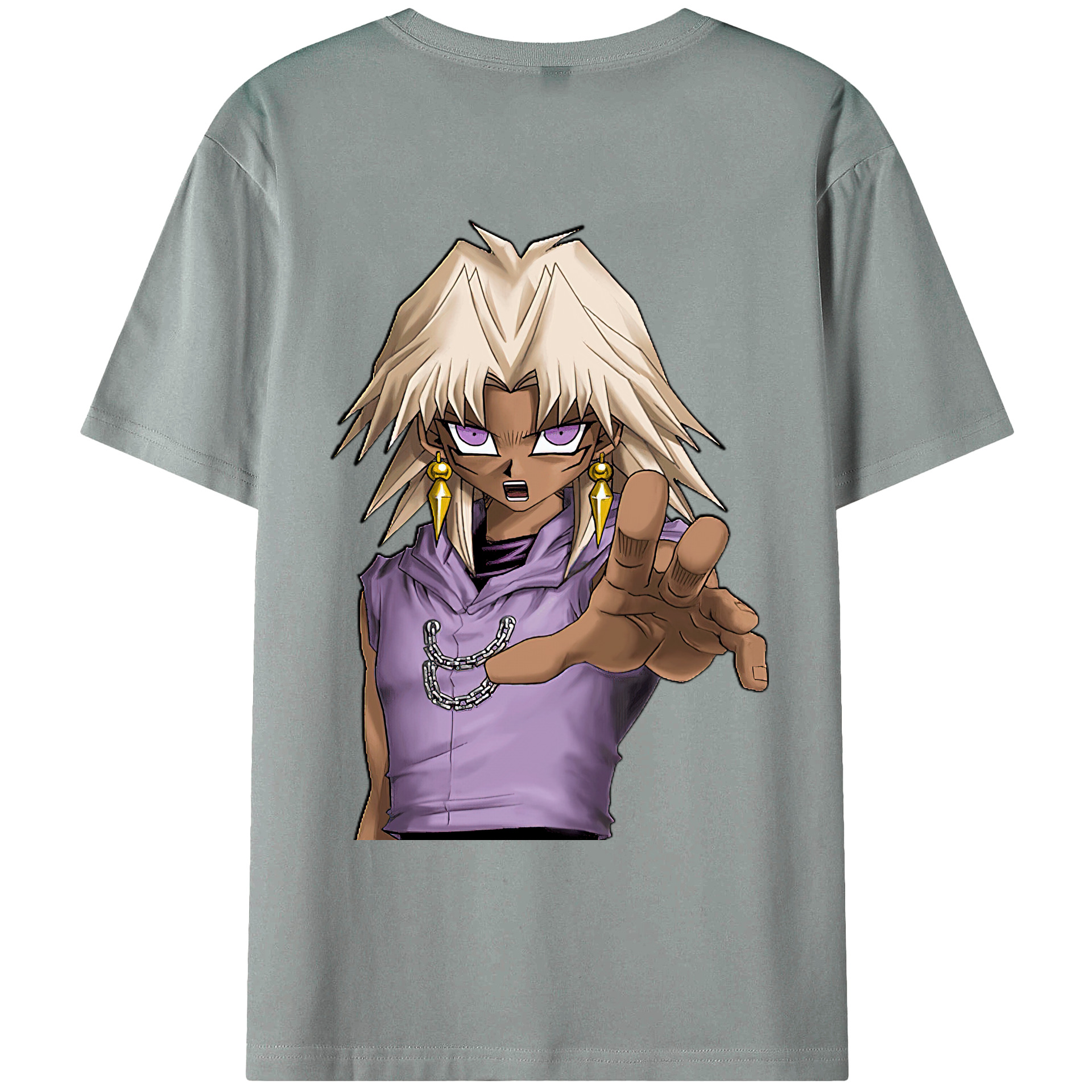 （画像用） 遊☆戯☆王 Yu-Gi-Oh! 綿100％ メンズ半袖Tシャツ（バックプリント） 通気性
